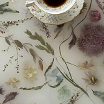 Круглый журнальный столик со столешницей из эпоксидной смолы Epoxy Resin Flowers Coffee Table варинант исполнения - 11 | Loft Concept в Липецке