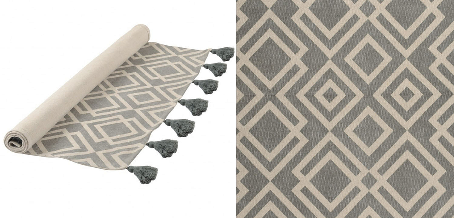 Ковер Double Rhombus Carpet grey Ковер Double Rhombus Carpet grey - Loft-Concept в Липецке