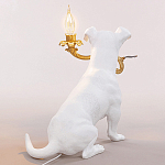 Настольная лампа в виде щенка Puppy White Table Lamp варинант исполнения - 3 | Loft Concept в Липецке
