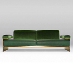 Эксклюзивный Диван в стиле Арт-деко Phoenix с элегантными латунными элементами  варинант исполнения - 1 | Loft Concept в Липецке