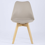 Стул с основой из пластика и мягким сиденьем Arvika Beige варинант исполнения - 3 | Loft Concept в Липецке