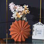 Ваза керамическая в виде круглой терракотовой морской раковины Galapagos варинант исполнения - 3 | Loft Concept в Липецке