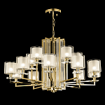 Люстра многоярусная с 15-ю цилиндрическими плафонами из стекла Laurent варинант исполнения - 3 | Loft Concept в Липецке