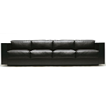 Дизайнерский кожаный диван черный Poltronova Saratoga Sofa варинант исполнения - 3 | Loft Concept в Липецке