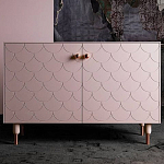 Дизайнерский комод розовый с фактурным фасадом Tiles варинант исполнения - 1 | Loft Concept в Липецке