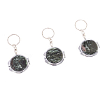 Зеркало брелок карманное двухстороннее из натурального камня Серафинит Stone Mirrors варинант исполнения - 8 | Loft Concept в Липецке