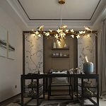 Люстра в виде золотой ветки с цветами и птичками Marvelous Garden варинант исполнения - 5 | Loft Concept в Липецке