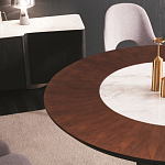 Обеденный стол круглый на чёрном фигурном основании Bosnia dinning table  варинант исполнения - 1 | Loft Concept в Липецке