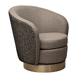 Кресло вращающееся черно-золотая рогожка Julia Armchair Golden Belt варинант исполнения - 1 | Loft Concept в Липецке