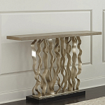 Консоль с прямоугольной столешницей и фактурным основанием Waves варинант исполнения - 1 | Loft Concept в Липецке