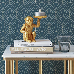 Подсвечник золотая обезьяна с блюдцем Golden Monkey варинант исполнения - 1 | Loft Concept в Липецке