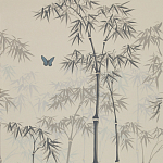 Обои ручная роспись Distant Bamboo Special Colourway on white dyed paper варинант исполнения - 2 | Loft Concept в Липецке