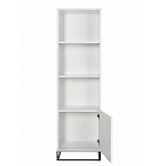 Стеллаж книжный белый с 3-мя открытыми полками и дверкой Strict Lines варинант исполнения - 2 | Loft Concept в Липецке