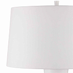 Торшер белый с тканевым абажуром на деревянном основании Graceful Silhouette варинант исполнения - 2 | Loft Concept в Липецке