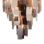 Люстра с многослойными стеклянными панелями янтарного и дымчатого цвета Textured Glass Chandelier варинант исполнения - 2 | Loft Concept в Липецке