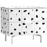 Тумба белая с рисунком Grande Graphspots варинант исполнения - 1 | Loft Concept в Липецке