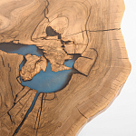 Кофейный стол со столешницей из орехового дерева и эпоксидной смолы Clem Coffee Table варинант исполнения - 2 | Loft Concept в Липецке