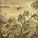 Обои ручная роспись Le Brésil Amarelo Deep Rich Gold варинант исполнения - 3 | Loft Concept в Липецке