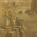 Обои ручная роспись Views of Italy Sepia варинант исполнения - 1 | Loft Concept в Липецке