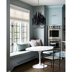 Люстра черная с несколькими ярусами деревянных палочек Bright Wooden Chandelier варинант исполнения - 5 | Loft Concept в Липецке