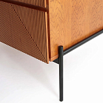 Шкаф с геометрическим рисунком на дверцах Anders Dark Wood варинант исполнения - 5 | Loft Concept в Липецке