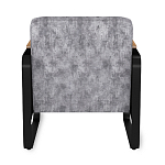 Кресло серый велюр с жесткими подлокотниками на полозьях Ashton варинант исполнения - 4 | Loft Concept в Липецке