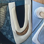 Арт-объект ручной работы Blue Abstraction из 4-х панелей варинант исполнения - 3 | Loft Concept в Липецке