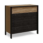 Комод 4 ящика с подсветкой на рельефном фасаде Warm Industrial варинант исполнения - 2 | Loft Concept в Липецке