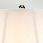 Настольная лампа с фарфоровым основанием с декоративным орнаментом и белым абажуром на темной круглой подставке Elstead Lighting варинант исполнения - 12 | Loft Concept в Липецке