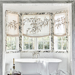 Обои с вышивкой ручной работы Moonlit Garden Original colourway on muslin варинант исполнения - 1 | Loft Concept в Липецке