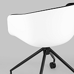 Офисное кресло из пластика с мягким сиденьем Eggshell Black варинант исполнения - 8 | Loft Concept в Липецке