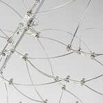 Люстра подвесная с тонкой металлической конструкцией цвета хром Quasar варинант исполнения - 4 | Loft Concept в Липецке