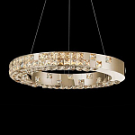 Люстра золотая в форме кольца с мозаичным хрустальным оформлением Sparks of Crystal варинант исполнения - 2 | Loft Concept в Липецке