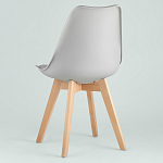 Стул с основой из пластика и мягким сиденьем Arvika Grey варинант исполнения - 4 | Loft Concept в Липецке