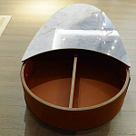 Дизайнерский журнальный стол овальной формы с открывающейся столешницей Caleb Coffee Table варинант исполнения - 1 | Loft Concept в Липецке