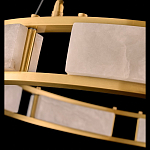 Люстра в виде кольца из натурального камня Golden Alavastor варинант исполнения - 4 | Loft Concept в Липецке