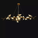 Люстра в виде золотой ветки с цветами и птичками Marvelous Garden варинант исполнения - 9 | Loft Concept в Липецке
