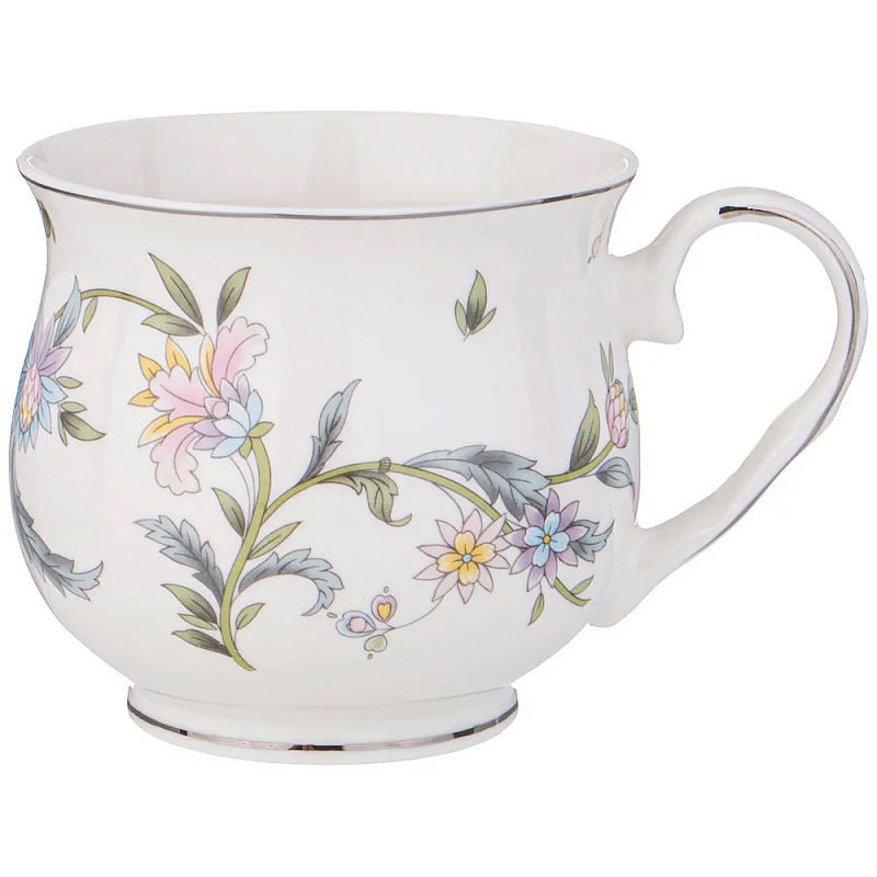Кружка из фарфора с цветочным принтом 480 мл Tea Flower Set Мульти Кружка из фарфора с цветочным принтом 480 мл Tea Flower Set Мульти в Липецке | Loft Concept