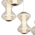 Люстра светодиодная с стеклянными волнообразными плафонами Amphora of Light варинант исполнения - 5 | Loft Concept в Липецке