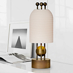 Настольная лампа в виде фонаря с белым фактурным абажуром Echoes of Light варинант исполнения - 2 | Loft Concept в Липецке