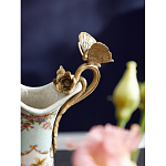 Кувшин с цветочным рисунком и бронзовой ручкой Blue Garden варинант исполнения - 3 | Loft Concept в Липецке