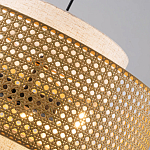 Подвесной светильник с декоративным поясом из плетеного бамбука Biuloggicu варинант исполнения - 5 | Loft Concept в Липецке