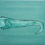 Плитка с узором Крокодил байдарочник варинант исполнения - 4 | Loft Concept в Липецке