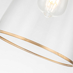 Подвесной светильник золотого цвета с колоколообразным стеклянным плафоном и декоративным элементом Elstead Lighting варинант исполнения - 3 | Loft Concept в Липецке