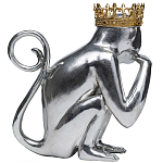 Статуэтка обезьяна в короне серебряная Golden Monkey варинант исполнения - 2 | Loft Concept в Липецке