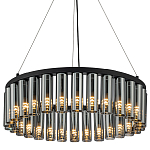 Люстра со стеклянными цилиндрическими плафонами Luminous Cylinders Smoky Round варинант исполнения - 3 | Loft Concept в Липецке