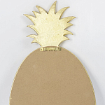 Зеркало овальной формы с золотистой рамкой и декоративной верхушкой в виде ананаса Pineapple Shine  варинант исполнения - 5 | Loft Concept в Липецке