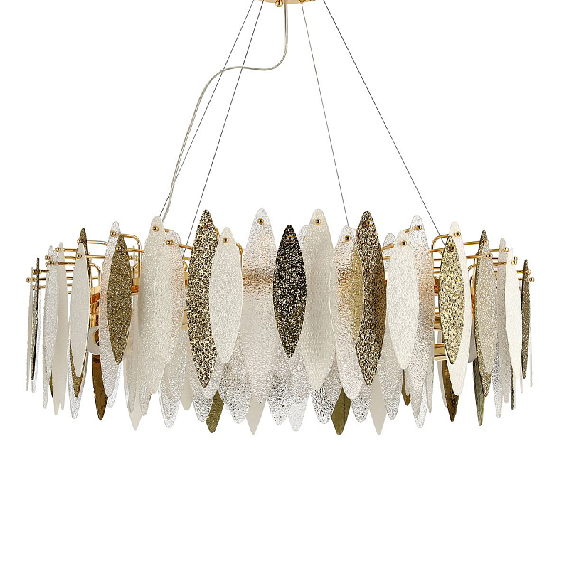Люстра Monaghan Chandelier 10 Белый Золотой Люстра Monaghan Chandelier 10 Белый Золотой в Липецке | Loft Concept
