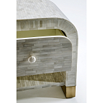 Тумбочка прикроватная с ящиком Tofino White Bone Inlay  Bedside Cabinet   варинант исполнения - 2 | Loft Concept в Липецке