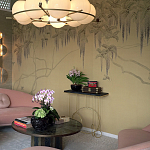 Обои в японском стиле Wisteria Original colourway on Raw Silk dyed silk варинант исполнения - 1 | Loft Concept в Липецке